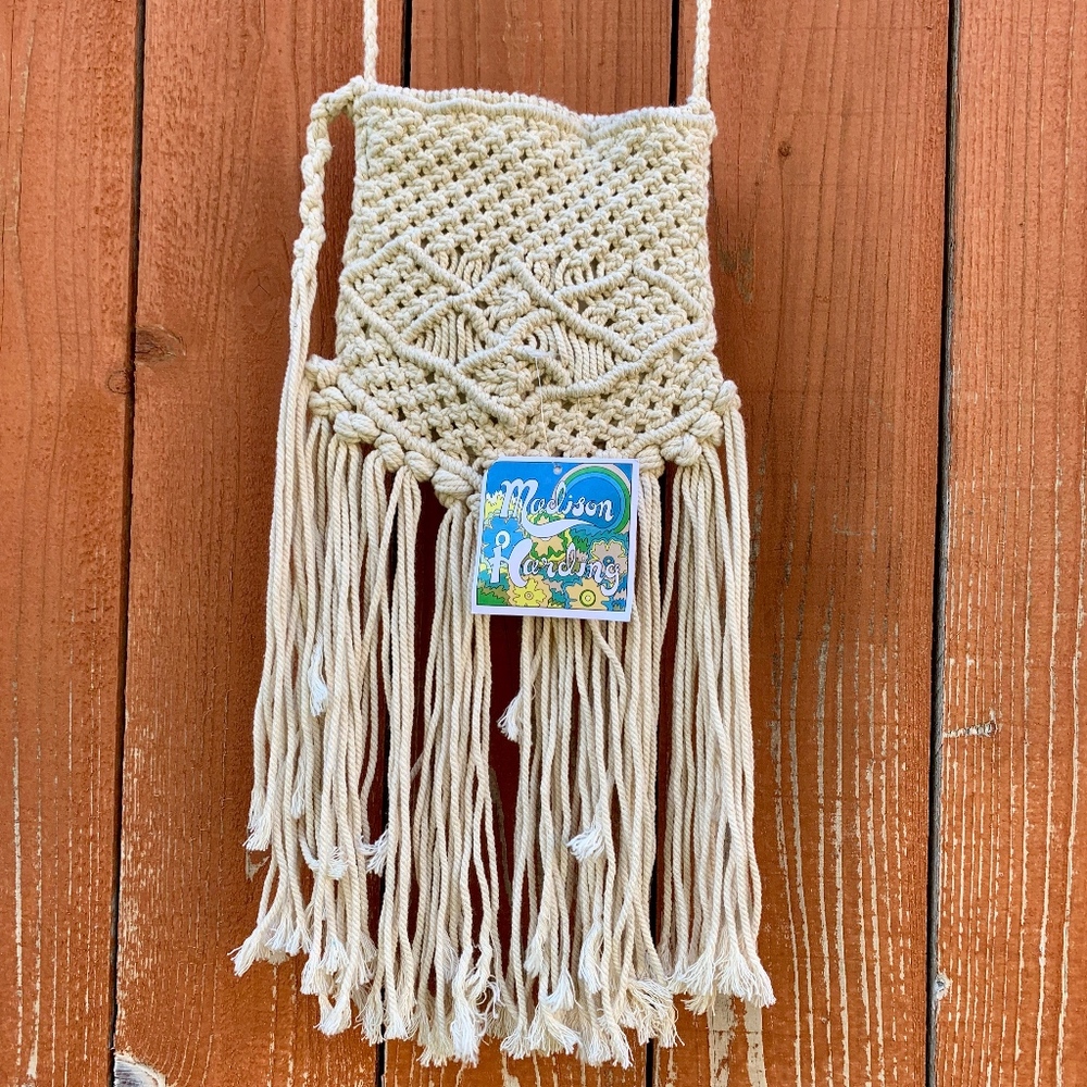 NWT | Madison Harding Cable Knit Small Boho Purse